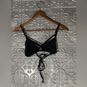 express strappy tie bikini top color: black size s/p beach vacation swim